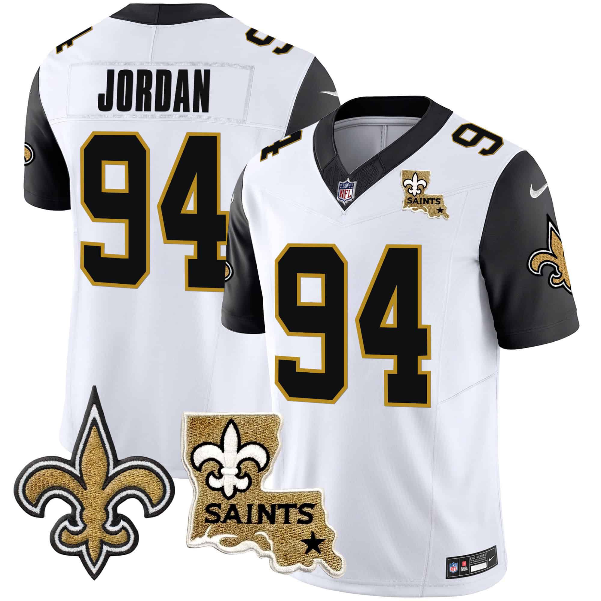 Men New Orleans Saints #94 Jordan White 2024 Nike Vapor Limited NFL Jersey style 2->indianapolis colts->NFL Jersey